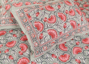 VILAKSH ENTERPRISES Ensemble de housse de couette classique à imprimé floral 100% coton 7 pièces avec taies d'oreiller, sans plis, 400TC, personnalisable - Product Image 2