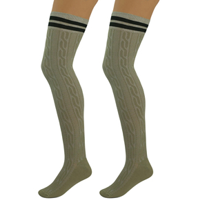 Calcetines Largos de Invierno para Mujer con Logotipo Personalizado, Suaves, Transpirables, Elásticos, de Punto, por Encima de la Rodilla, para Yoga, Deportes, Uso Diario, Venta al Por Mayor OEM - Product Image 1