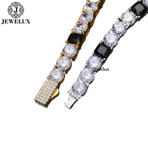 Best Quality Gold Plated Moissanite Diamond Tennis Bracelet Hip Hop Jewelry for <b>Men</b> Women Indian Supplier for Export - Product Image 2