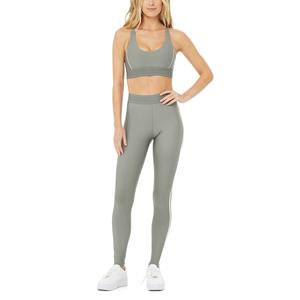 Ensemble de vêtements de yoga 2 pièces réversible à carreaux, respirant, écologique, vêtements de sport actifs, vêtements de fitness, vêtements de gym, sans couture, haute élasticité - Product Image 4