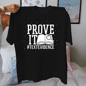 Les lettres inspirantes le prouvent T-shirt confortable en pur coton pour femme - Product Image 2