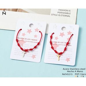 Bracelet tendance PULSERA-T avec lettre T et nœud à sept étoiles en acier inoxydable - Product Image 1