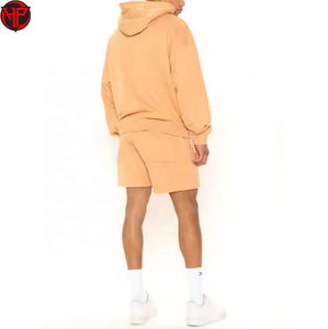 Conjunto de Sudadera con Capucha y Pantalones Cortos de Dos Piezas con Logotipo Personalizado a Bajo Precio, Conjunto Deportivo Holgado para Hombre y Mujer - Product Image 5