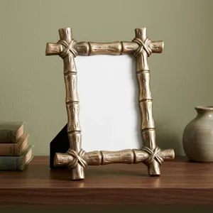 Handmade Bamboo Design Agate Quartz Marble Photo <b>Frame</b> Luxury Rectangular Tabletop Picture Display Home Office Decorative Gift - Product Image 6