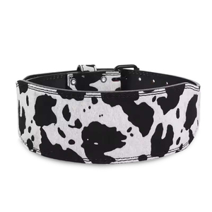 Ceinture de musculation personnalisée imprimée OEM, motif léopard, double boucle en cuir, vente en gros - Product Image 4