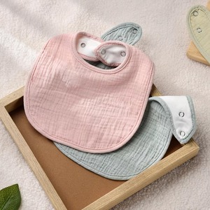 Bavoir pour bébé 100% coton, doux, absorbant, réglable, bavoir d'alimentation pour nouveau-né - Product Image 2