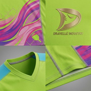 High-Performance Pickleball Shirts Featherweight Quick-Dry Athletic Wear Custom Energy Wave Print - Product Image 5