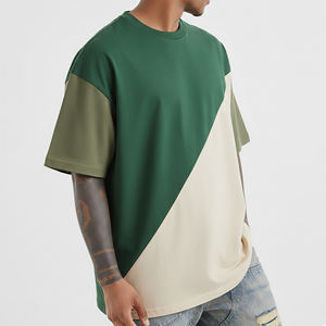 T-shirt surdimensionné style hip-hop personnalisé OEM/ODM pour homme, 100% coton, grandes tailles, col rond, style Ringer, pour l'été. - Product Image 2