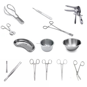 Juego de Instrumentos Quirúrgicos de Ginecología Básica para Partos, 14 Piezas, Caja de Acero Inoxidable, Manual, CE ISO, Reutilizable, Quirúrgico de Alta Calidad - Product Image 2
