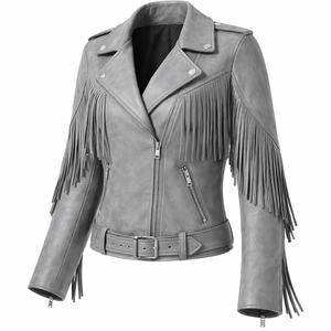 Wholesale Custom <b>Fringe</b> Leather <b>Jacket</b> for Women - OEM Manufacturer, Factory Direct Supplier - Product Image 3