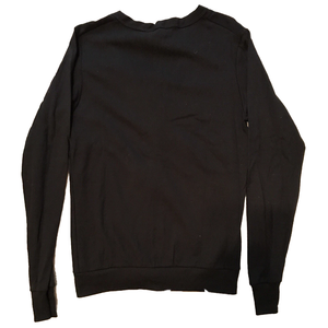 Chi | Suéter Cárdigan Negro Omega Cotton American Apparel para Mujer, con Logotipo de Hermandad Universitaria - Product Image 3