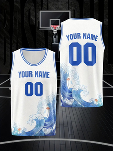 Ensemble de maillots de basket-ball à rayures personnalisés, nouveau design, sublimation, respirant, grande taille, faible MOQ, vêtements de sport unisexes, logo d'équipe - Product Image 6