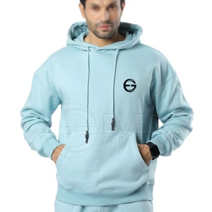 Pull-over en molleton uni confortable pour l'hiver, à manches longues, doublé, respirant, en coton/polyester, pour hommes, service OEM, vente en gros - Product Image 5