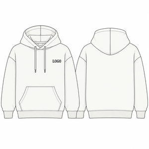 Sweat à capuche en molleton de coton sur mesure pour homme, gamme complète de tailles, y compris grandes tailles, vente en gros - Product Image 2