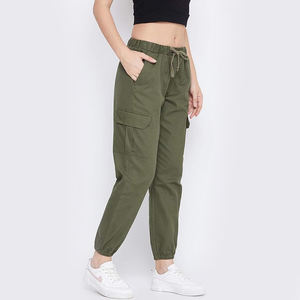 Pantalon de jogging en maille pour femme, taille haute, cordon de serrage, bas élastiqué, respirant, polyester et élasthanne, pour le sport, la course et l'entraînement - Product Image 4