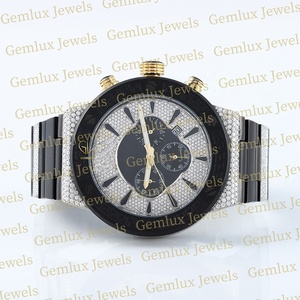 Venta caliente Cronógrafo Iced OUt D VVS Moissanite Diamond Pass Diamond Tester Hip Hop Diamond Watch para hombres - Product Image 2