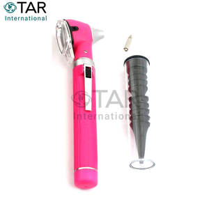 ชุดตรวจหูแบบพกพาพร้อมไฟส่องสว่าง สำหรับตรวจหู คอ จมูก  ขนาดพกพา สีชมพู  ใช้ในบ้านได้  พร้อมไฟเบอร์ออปติก - Product Image 2