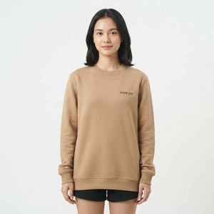 เสื้อสเวตเตอร์คอกลมสีพื้นสำหรับผู้หญิง แขนยาว ผ้าฝ้ายถัก สวมใส่สบายๆ สำหรับฤดูใบไม้ร่วง - Product Image 3