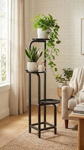 Soporte Moderno de Metal para Plantas de 3 Niveles, Estante para Macetas de Interior con Recubrimiento en Polvo, Diseño Minimalista para Uso Doméstico - Product Image 5