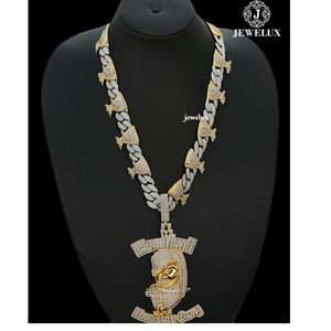 Pendentif Premium Iced Out entièrement serti de diamants, pièce maîtresse Hip Hop, bijou de luxe tendance, disponible au prix export. - Product Image 1