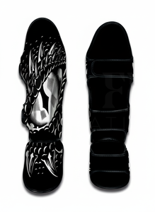 Protège-tibias en cuir PU à prix de gros pour Muay Thai, unisexe, pour entraînement de Kick Boxing et MMA, avec mousse EVA - Product Image 4