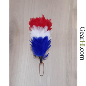 Red Hackle <b>Feather</b> for Glengarry <b>Hat</b> | Formal Scottish Ceremonial Cap Plume Adjustable Headwear Accessory - Product Image 2