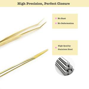 Pince à épiler ARISTON International personnalisable avec logo gratuit, volume 90 degrés, marque privée, pointe lisse en acier inoxydable pour sourcils et cils, beauté - Product Image 4