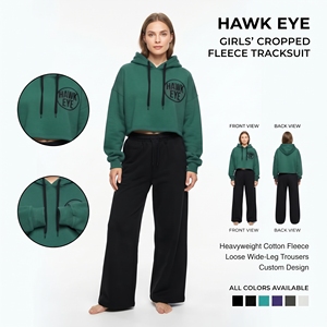 Ensemble de survêtement zippé pour femme, veste et pantalon large assortis, vente en gros - Product Image 2