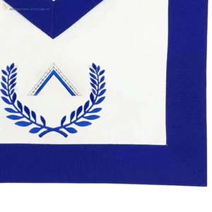 Custom Embroidered Masonic Regalia Apron <b>Sew</b>-On Safety <b>Pin</b> Lambskin Material High Quality Stitching Comfortable Wear Refined - Product Image 4