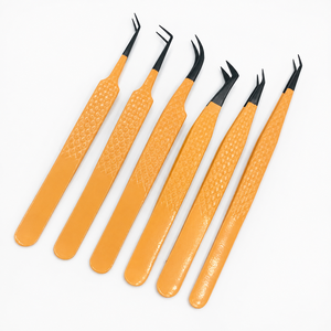 HARRAR GROUP COMPANIES – Kit professionnel de pinces à cils en acier inoxydable, à pointes courbées et angulées de précision pour extensions de cils - Product Image 2