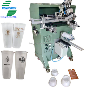 Beverage Cup/Mug Semi Auto Screen Printing Machine , Pneumatic Silk Screen Printer Bottle Printing Machine