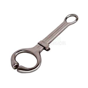 Soporte manual de acero inoxidable para correa de ganado con resorte en espiral, instrumento quirúrgico veterinario de alta calidad - Product Image 2
