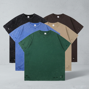เสื้อยืดโอเวอร์ไซส์สไตล์วินเทจ ลุคสตรีทแวร์สุดหรู คุณภาพสูง ซักย้อมแบบแอซิดวอช สำหรับผู้ชาย ขายส่ง - Product Image 6