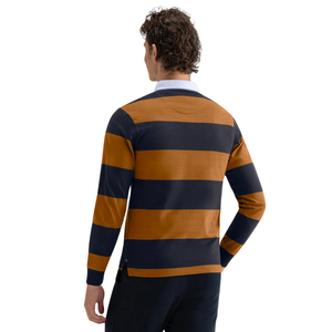 Men's Long Sleeve Rugby for Shirt Polyester/Cotton Wide Striped Casual Regular Fit <b>Classic</b> Collar Soft Everyday Wear Golf - Product Image 2