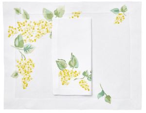GREEN SUN EMBROIDERY Luxury Cartoon Embroidered 100% Cotton <b>Place</b> <b>Mat</b> Set Machine Washable Thin Thickness Customizable for Home - Product Image 2