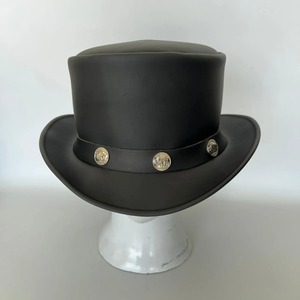 Sombrero de Copa de Cuero Premium para Hombre, Diseño Clásico Estructurado con Opciones de Estilo Personalizado y Producto Profesional - Product Image 1
