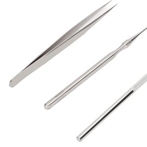Herramientas para Pestañas, Juego de 3 Piezas de Pinzas Separadoras de Pestañas de Acero Inoxidable con Espejo para Extensión de Pestañas (Plateado) - Product Image 5