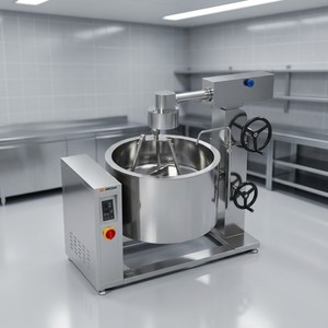 Olla de vapor encamisada con inducción y rotación Amicook 380V/440V, modelo encamisado, fácil de usar, anticorrosivo, para salsas, motorizado, para preparar comidas - Product Image 3