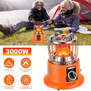 Estufa de Propano Portátil 2 en 1 de 3000W, Estufa de Gas para Exteriores con Soporte para Olla y Tubo de Gas para Camping, Accesorio para Estufas de Camping - Product Image 2