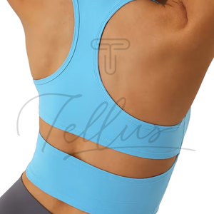 Camisetas de Tirantes Personalizadas de Alta Calidad para Mujer, Estilo Casual, para Verano, Yoga, Cuello Redondo, Bordado, 100% Algodón - Product Image 3