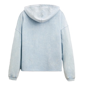 Sudadera con capucha Vintage de gran tamaño con lavado ácido de alta calidad 2025 algodón French Terry personalizado liso cremallera diseño XS tamaño Raw Hem Print 100% - Product Image 5