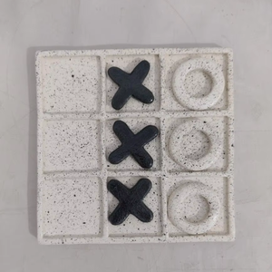 Juego de mesa Tic Tac Toe de madera natural, rompecabezas de estrategia educativa para niños y adultos, decoración del hogar - Product Image 1