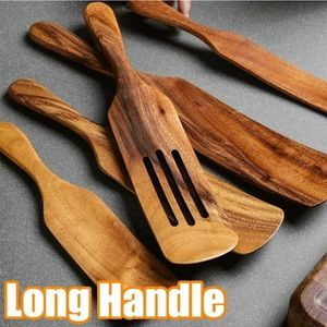 Classic Timber Kitchen Utensils Handmade Wooden Salad Servers Tools Set <b>Mini</b> Spoons Scoops Eco-Friendly Dishwasher Safe - Product Image 4