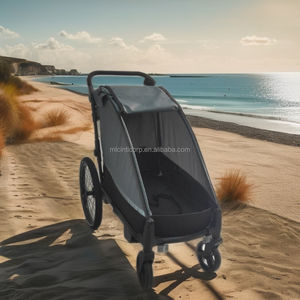 Pet Stroller Dog Bike Trailer Aluminum Alloy <b>Frame</b> Light Weight Independent Suspension - Product Image 1