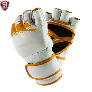 ถุงมือฝึกซ้อมแบบครึ่งนิ้ว PU ยี่ห้อ SUMROOS INDUSTRY สำหรับ MMA มวย และศิลปะการต่อสู้อื่นๆ ปรับขนาดได้ด้วยแถบตีนตุ๊กแก - สามารถปรับแต่งได้ - Product Image 3