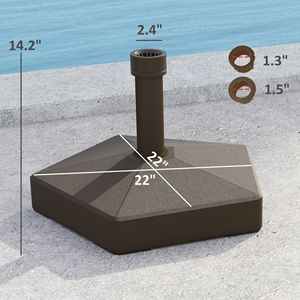 Base per Ombrellone da Esterno Resistente, Capacità 33-42 libbre, per Ombrelloni con Raggio 2.5m, 3m, 3.5m - Product Image 3