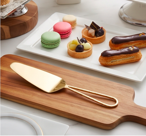 Serveur de gâteau en or élégant de luxe Outil de coupe de gâteau durable et fonctionnel Idéal pour les mariages, les anniversaires et l'utilisation quotidienne - Product Image 3
