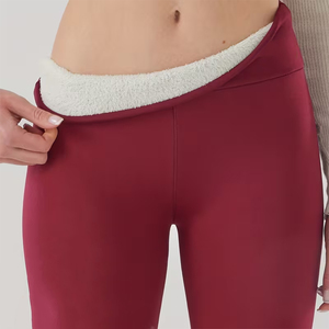 Leggings chauds longueur cheville, couleur unie, extensibles, tricotés, collants thermiques pour femmes, vêtements décontractés d'hiver - Product Image 6