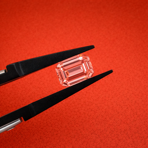 Diamante rosa de corte esmeralda cultivado en laboratorio de 1.0 CT, suelto, VS1-VS2, corte excelente, certificado por IGI, diamante de alta calidad para joyería. - Product Image 2