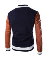 Veste universitaire sur mesure pour homme, grande taille, manches en cuir véritable, patchs en chenille de haute qualité, broderie, laine, style Letterman